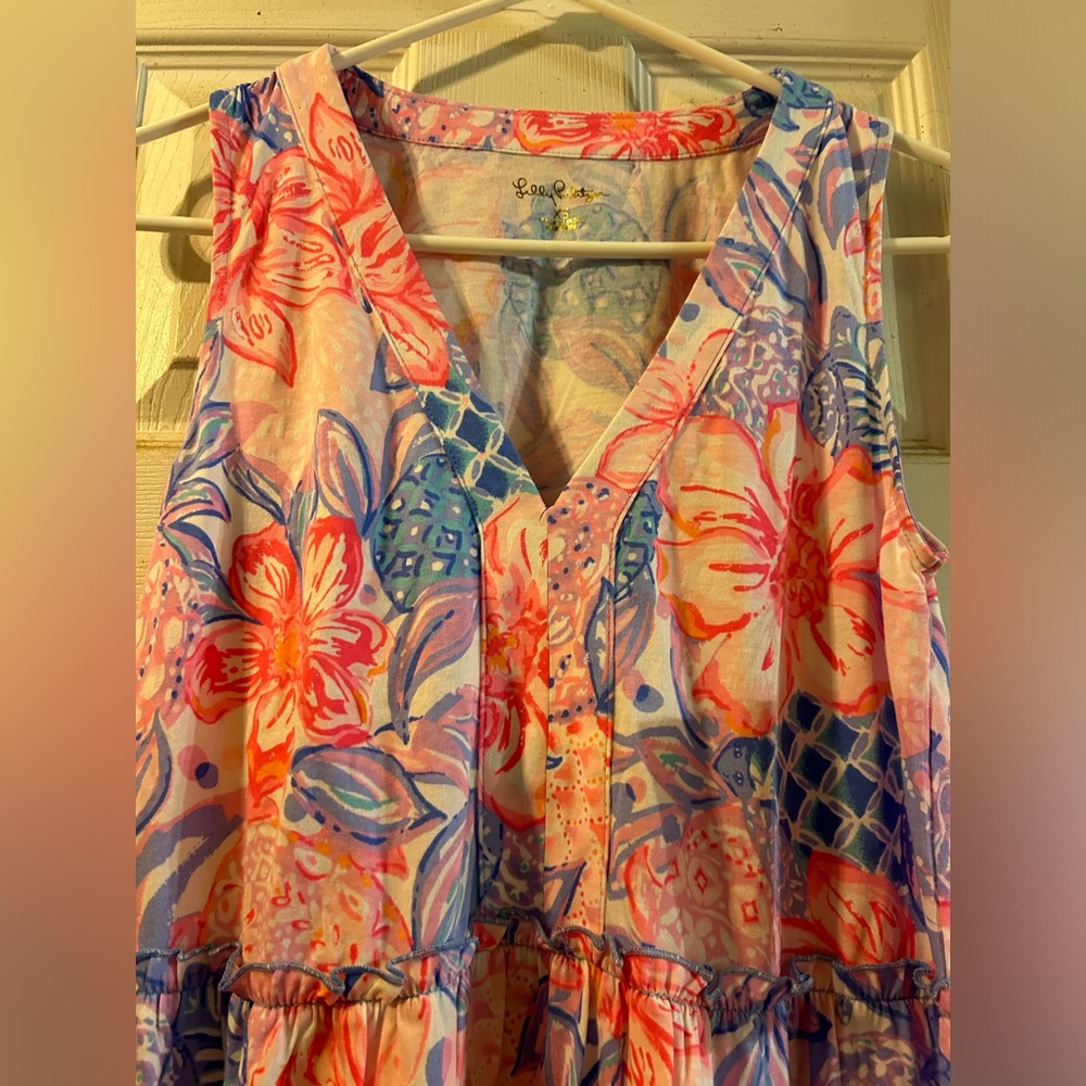Lilly Pulitzer lorina size xs v neck dress nwt snappy turtle